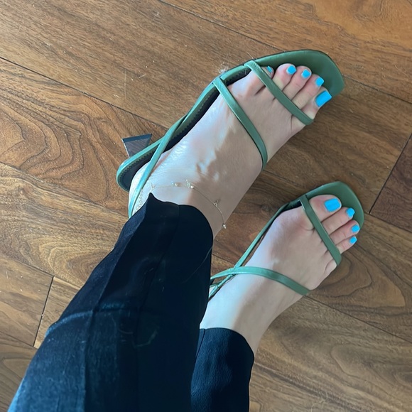 ZARA Strappy Green Sandals ‘38’ - Picture 5 of 12